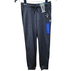 NWT Hurley French Terry Solar Joggers Black Youth Large 14-16